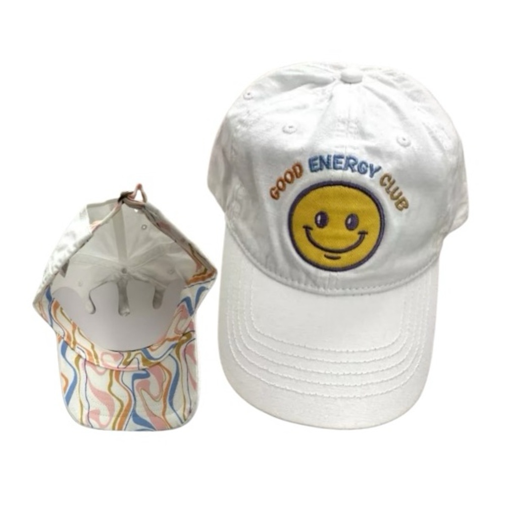 “Good Energy Club” Happy Face Baseball Hat - Picture 2 of 11